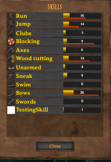 Custom skill raised