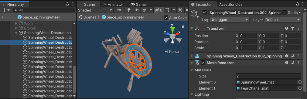 Kitbash Spinning Wheel Wheel Part