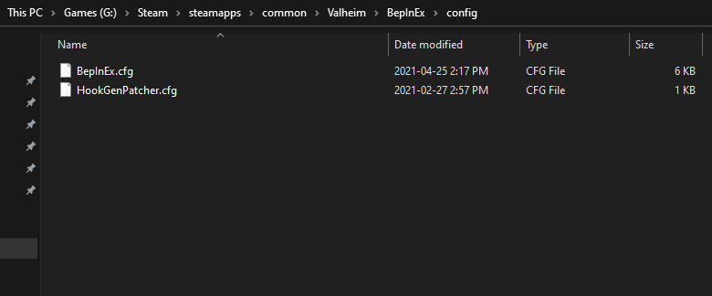 BepInEx Config Folder